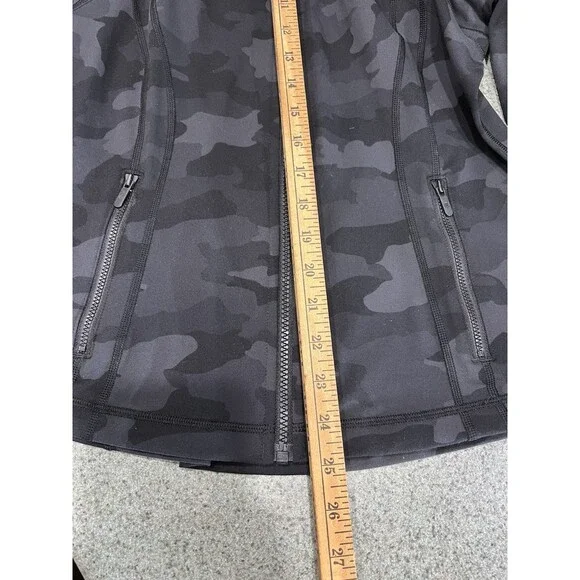 Lululemon Define Jacket Heritage 365 Camo Deep Coal Women Size 10 Full Zip - Picture 12 of 12